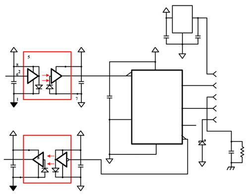 CAN transceivers employ discrete optocouplers or other external devices Most of today’s CAN transceivers employ discrete optocouplers